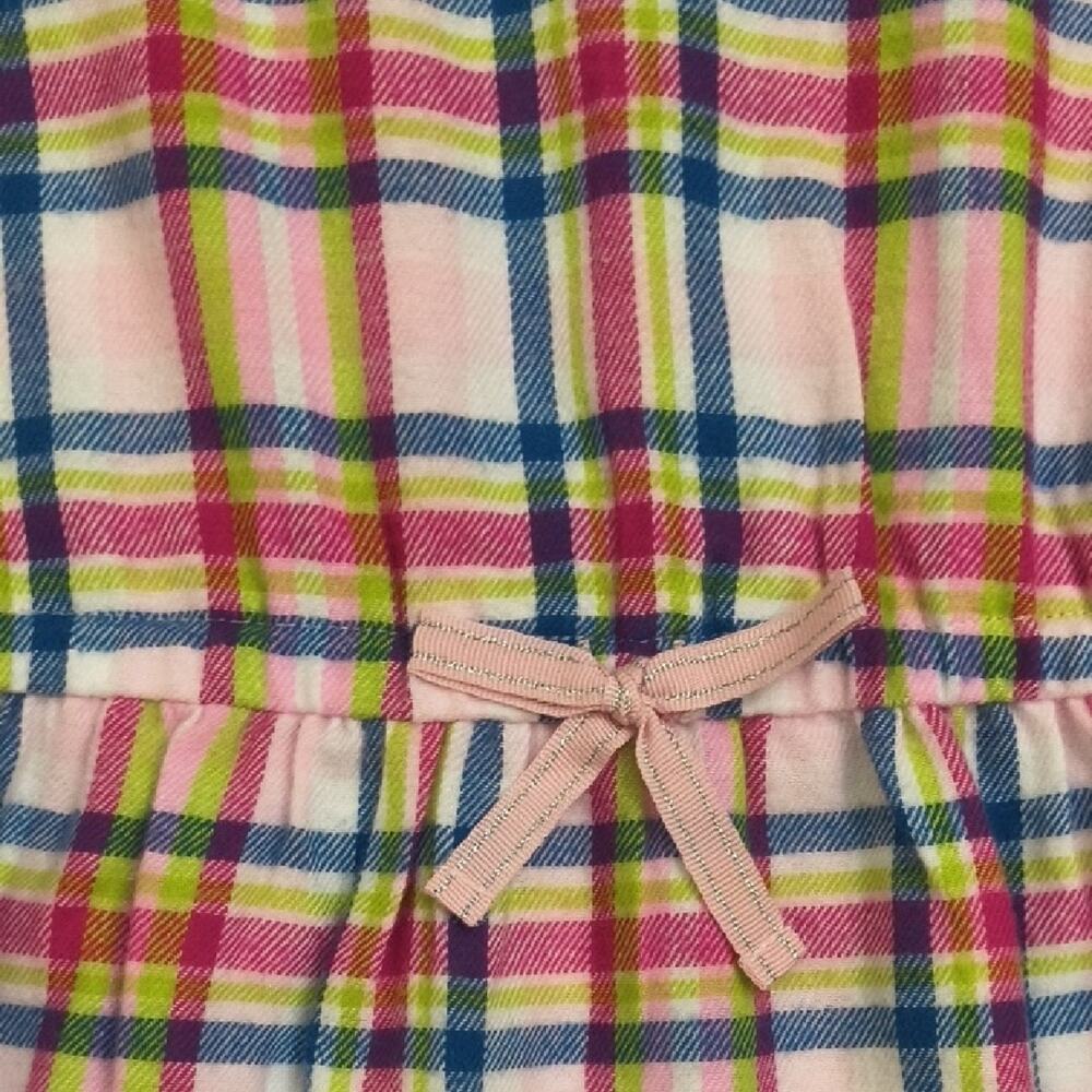 Lands' End Flannel Plaid Dress Girls Size XL 14/16 NWOT - Picture 4 of 6